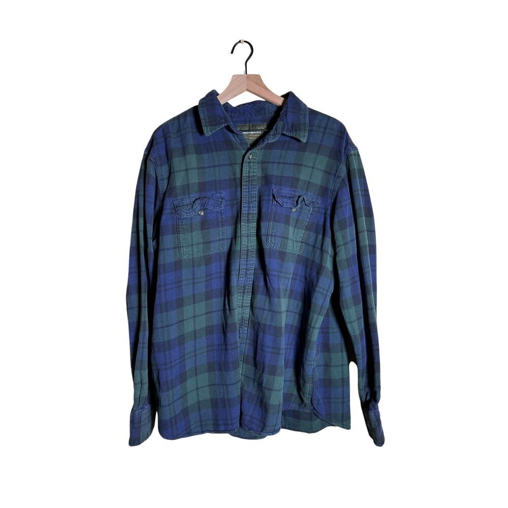 EDDIE BAUER Heavyweight, cotton, tartan plaid Gorp core cozy flannel XL